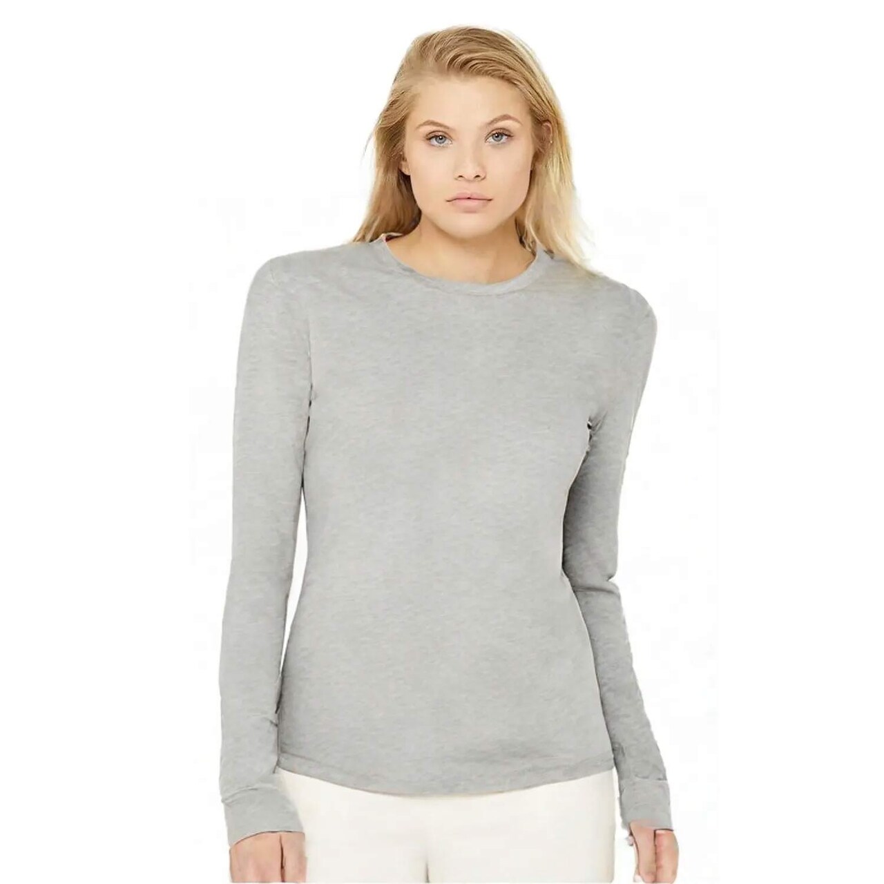 BELLA + CANVAS® Unisex Triblend Long Sleeve Tee Lightweight Retail Fit Airlume Blend Everyday Casual Shirt